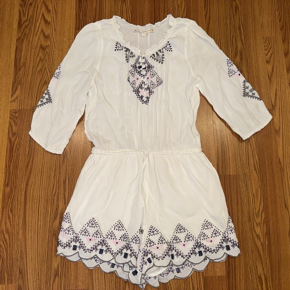 Chelsea & Violet Aztec Embroidered Embellished Playsuit Romper Size Large